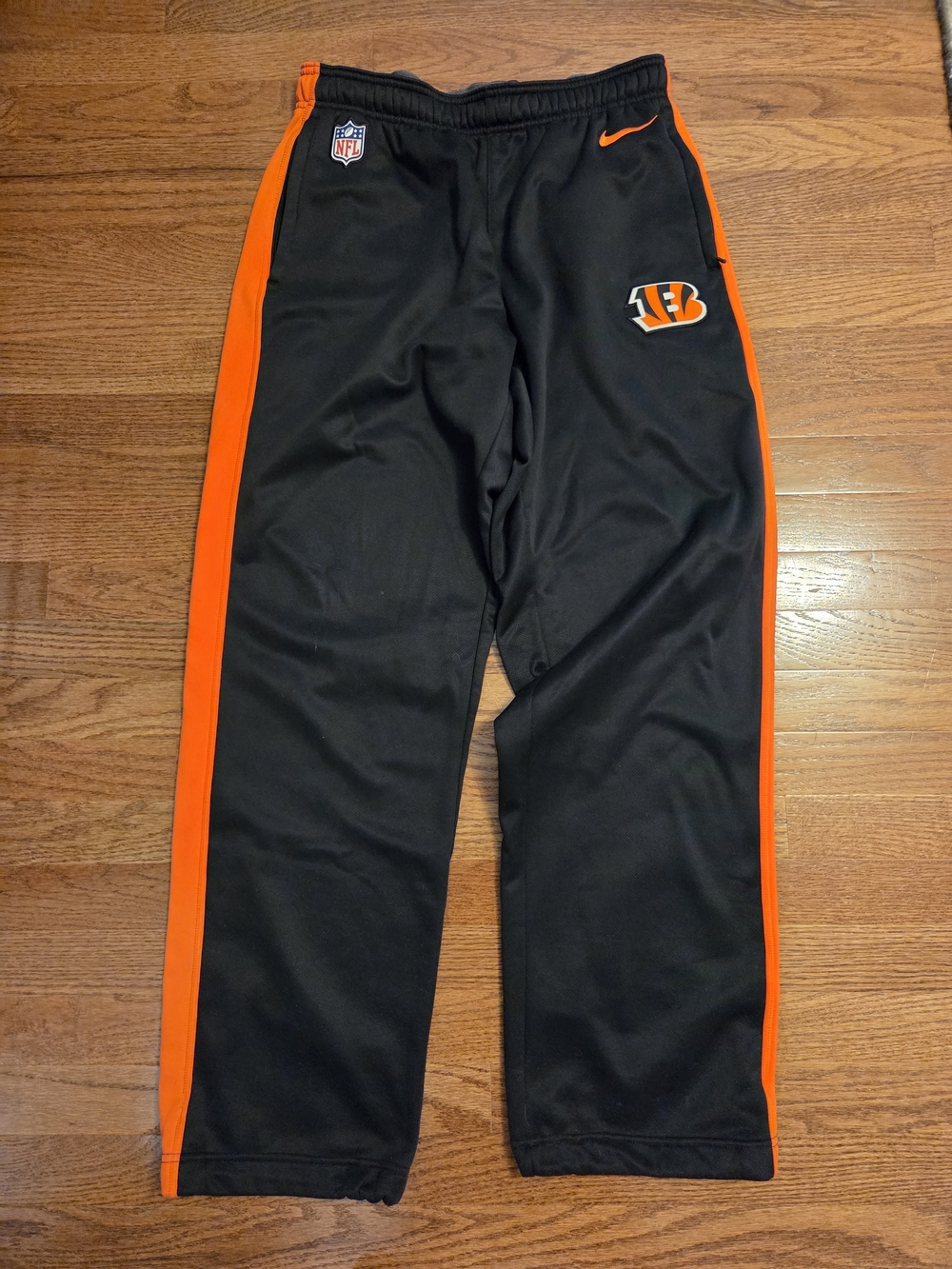 Nike Mens' Cincinnati Bengals Black & Orange Athletic Pants, M
